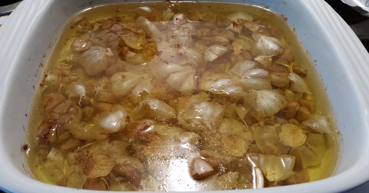 Roasted Garlic infused Olive oil Recipe by vavra Cookpad