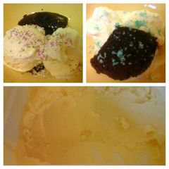 A picture of Vanilla ice cream.