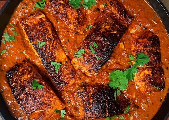How to Prepare Award-winning Blackened Cajun Salmon in Creamy Fire Roasted Tomato Coconut Sauce
