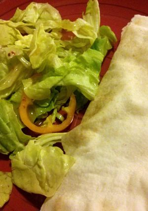 A picture of Creamy shrimp pita.