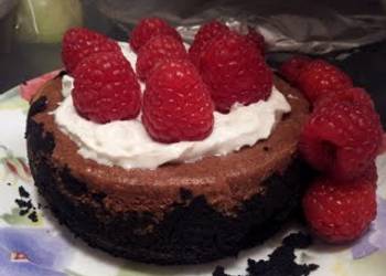 How To Cooking Recipe Mini Chocolate Cheesecake for Two Delicious Steady