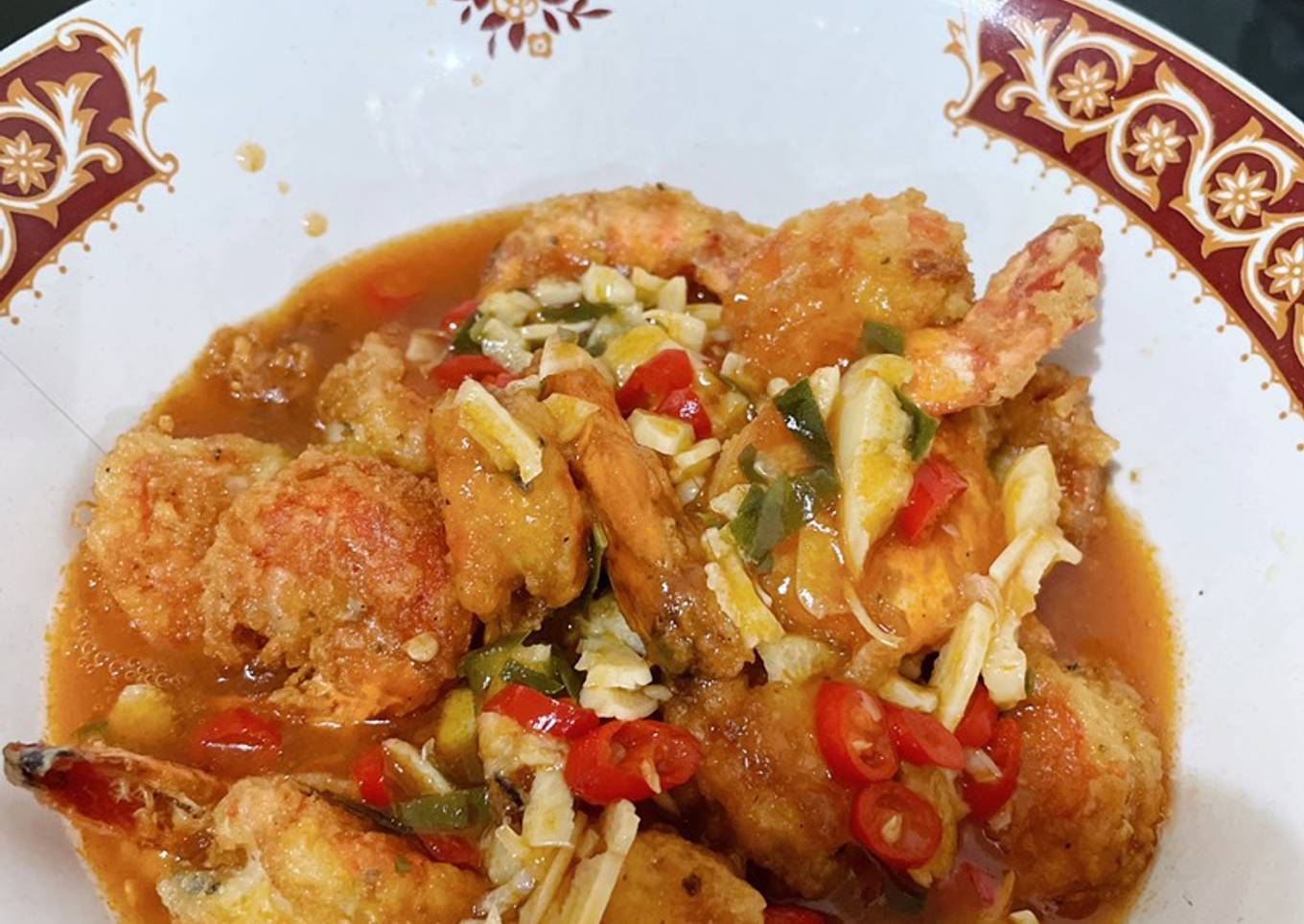 Udang Goreng Tepung Saus Padang