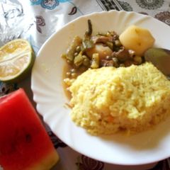 A picture of Tumeric rice.