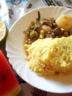 A picture of Tumeric rice.