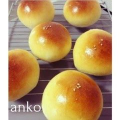 A picture of Round Bread Rolls Filled with Anko - Made in a Bread Machine.