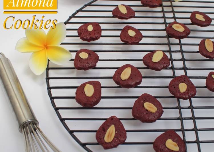 Red Velvet Almond Cookies