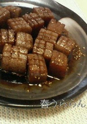 A picture of Low-cal Diced Konnyaku 'Steak'.