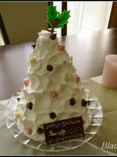 A picture of Tree-Shaped Christmas Cake.