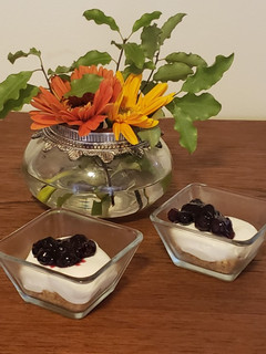 Una foto de Postre queso, sin azúcar y sin horno