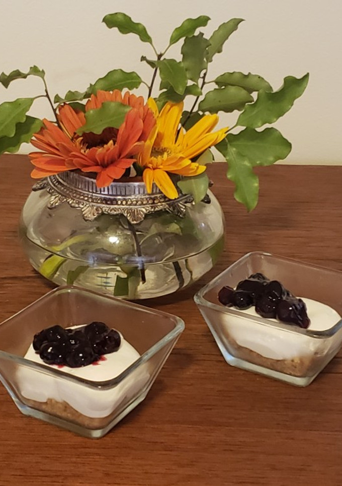 Una foto de Postre queso, sin azúcar y sin horno