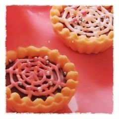 Spider Web Tarts for Halloween A picture of Spider Web Tarts for Halloween.