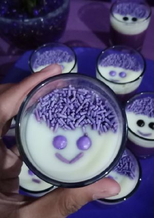 Foto resep Puding Kribo Ungu