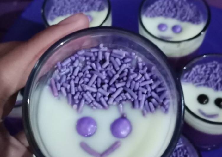 Langkah Mudah untuk Menyiapkan Puding Kribo Ungu Anti Gagal