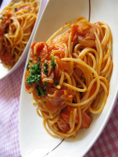 A picture of Irresistible Tomato Sauce Pasta.