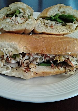 A picture of The Ultimate Crab Cake Sandwich.