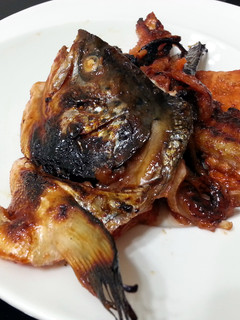 A picture of Salmon In Chinese BBQ Sauce (Char Siew Sauce ).