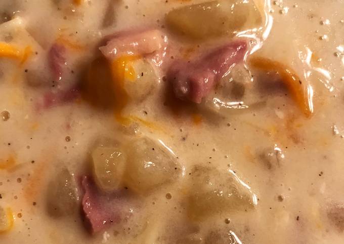 Steps to Make Jamie Oliver Potato and Ham Soup