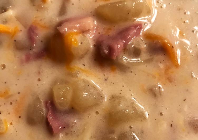 Easiest Way to Prepare Super Quick Homemade Potato and Ham Soup