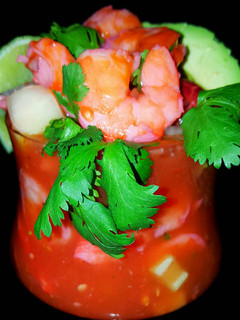 A picture of Mike's Authentic Mexican Seafood Cocktail.