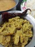Thor bhaja (banana stem sabzi)