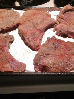 A picture of Baked pork chops.