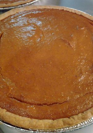 A picture of Low fat pumpkin pie.