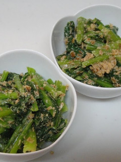 A picture of Komatsuna with Sesame.