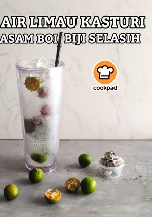 Gambar Air Limau Kasturi Asam Boi Biji Selasih