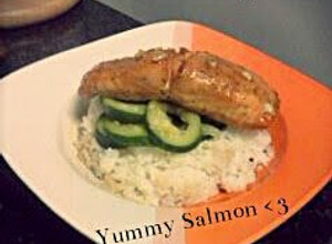 A picture of Baked Brown Sugar Glazed Salmon.