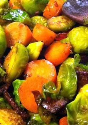A picture of tasty brussel sprouts.