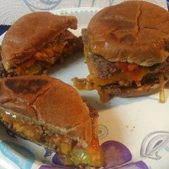 A picture of Stuffed Cheeseburgers.