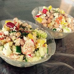 Healthy And Colorful Vegan Summer Salad A picture of Healthy And Colorful Vegan Summer Salad.