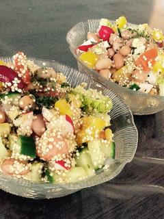 A picture of Healthy And Colorful Vegan Summer Salad.