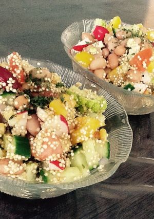A picture of Healthy And Colorful Vegan Summer Salad.