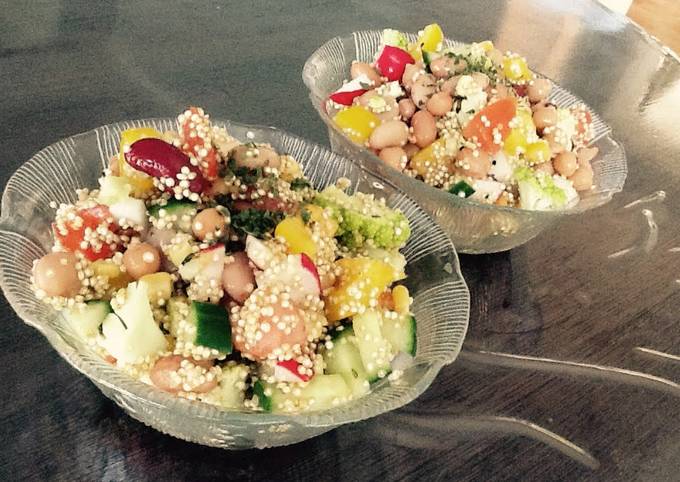 Simple Way to Prepare Favorite Healthy And Colorful Vegan Summer Salad