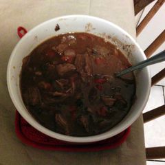 Black bean chili with pork A picture of Black bean chili with pork.