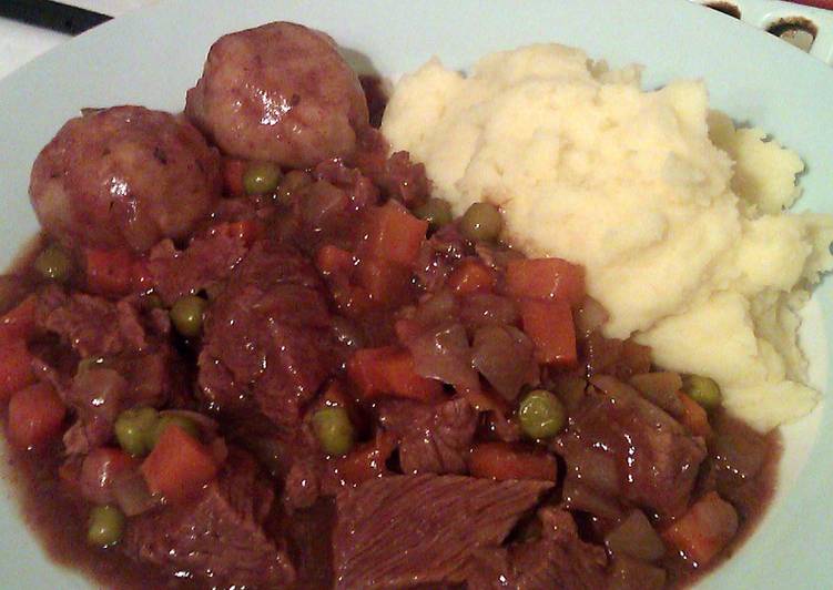 Recipe of Homemade Vickys Scottish Beef Stew & Suet Doughballs GF DF EF SF NF