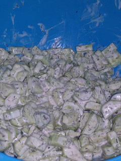 A picture of Cucumber Salad - I don't like cucumbers and this is so good!!!.
