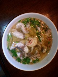 รูปของ ข้าวต้มปลากระพง กุ้งทะเล