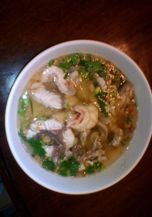 รูปของ ข้าวต้มปลากระพง กุ้งทะเล