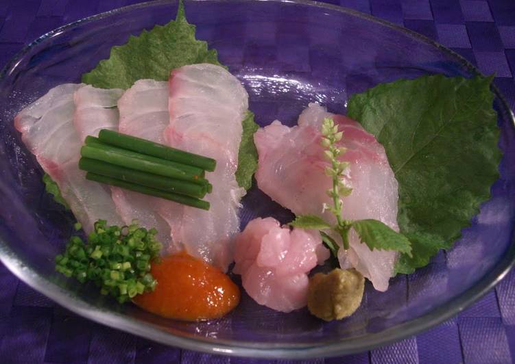 Simple Way to Make Favorite Red Grouper Sashimi