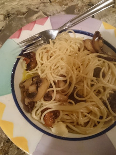 A picture of Simple Mushroom Pasta.