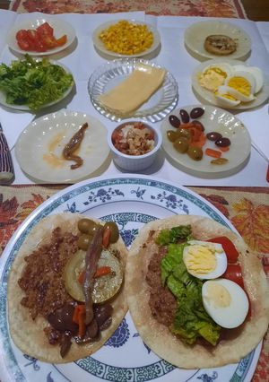 A picture of Flatbreads with Ground Beef and More.