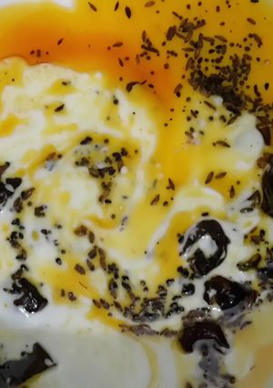 A picture of Aubergines Fried in Yogurt.