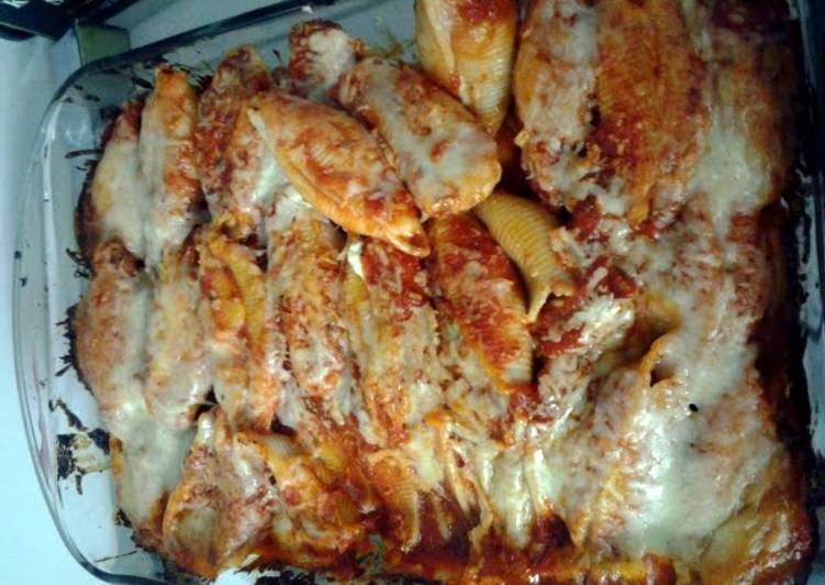 Step-by-Step Guide to Make Homemade super cheesy meaty stuffed shells