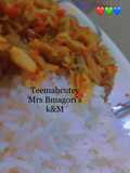 White rice with veggies