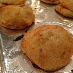 A picture of Kaley's biscuit hot pockets.