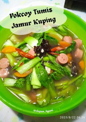 Foto resep Pokcoy Tumis Jamur Kuping