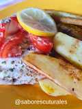 🍽 🐟 Atún fresco al horno con guarnición de papas y batatas 🥔🍠