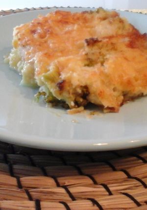 A picture of Potato Puree with Bacon and Mozzarella.